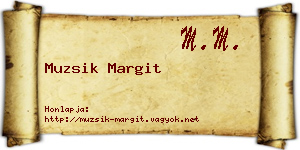 Muzsik Margit névjegykártya